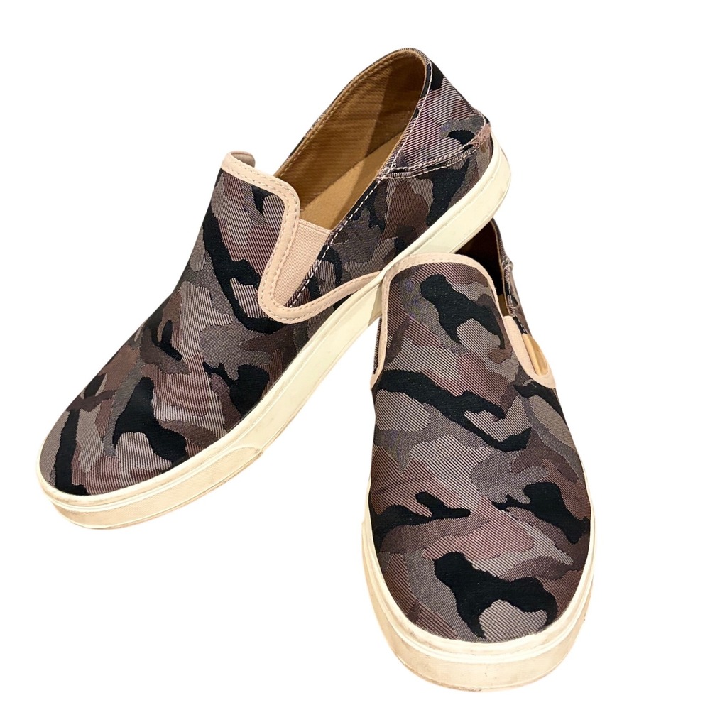 Olukai Pehuea Pa'i Womens 8.5 Camo Slip On Sneakers Drop-In Heel 20360-6QKE
